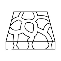 stone floor line icon vector. stone floor sign. isolated contour symbol black illustration
