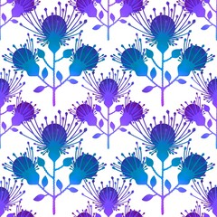Simple floral seamless pattern with flowers for fabrics and cards and linens