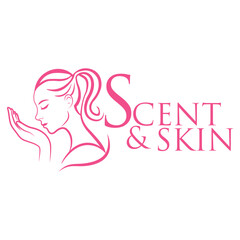 Modern and Minimalist Line Art in Pink for High-End Beauty and Cosmetic Brands