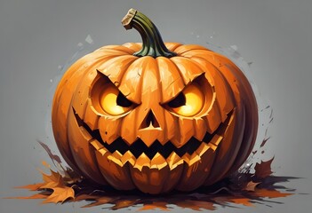Obraz premium Halloween pumpkin image vector for t-shirt design