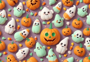 Halloween pumpkin image vector for t-shirt design
