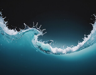 Fototapeta premium Close-up of fresh freshwater, which is dynamic and vital for the survival of living organisms due to its special properties