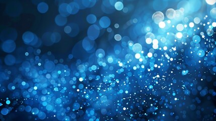 Abstract Blue Bokeh Lights Background Illustration for Festive Celebrations, Parties, and Events.
