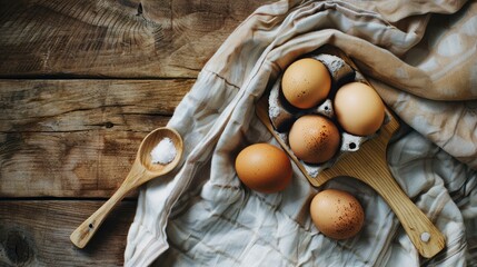 Cooking tools and eggs