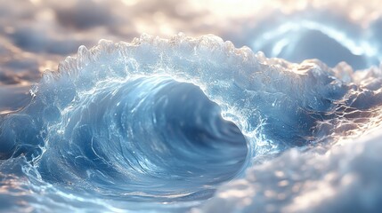 Abstract 3D Liquid Crystal Caverns with Transparent Background, Ideal for Technology and Futuristic Graphics, Generative AI