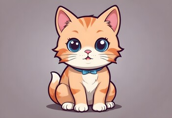 bulldog, cute cat  mascot design vector design for t-shirt