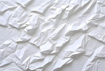 Obraz premium Crumpled white paper texture