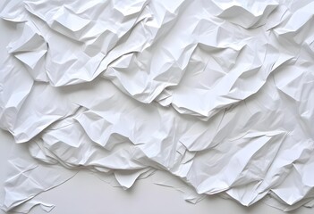 Obraz premium Crumpled white paper texture