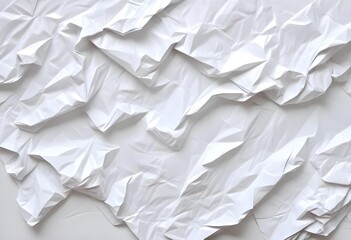 Obraz premium Crumpled white paper texture