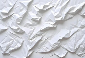 Obraz premium Crumpled white paper texture