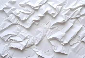 Obraz premium Crumpled white paper texture