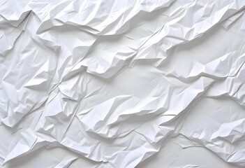 Fototapeta premium Crumpled white paper texture