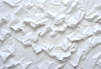 Obraz premium Crumpled white paper texture
