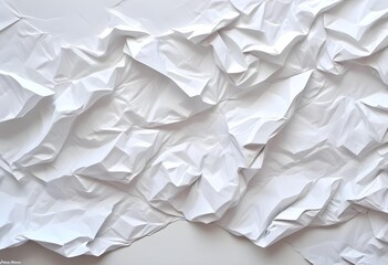 Fototapeta premium Crumpled white paper texture