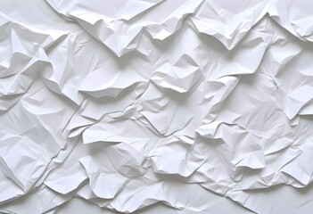 Fototapeta premium Crumpled white paper texture