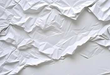 Fototapeta premium Crumpled white paper texture