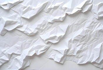 Obraz premium Crumpled white paper texture
