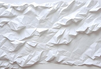 Fototapeta premium Crumpled white paper texture