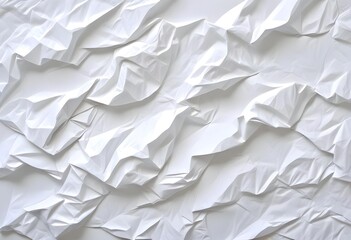 Obraz premium Crumpled white paper texture