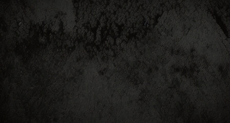 Dark black grey background marbled stone wall or rock industrial texture in website banner header backdrop design