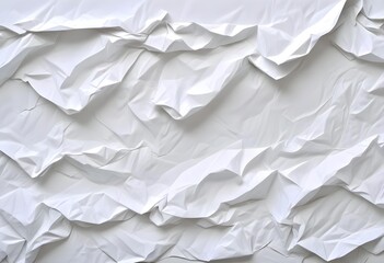 Obraz premium Crumpled white paper texture