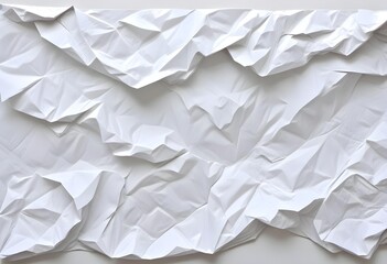 Obraz premium Crumpled white paper texture