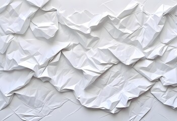 Obraz premium Crumpled white paper texture