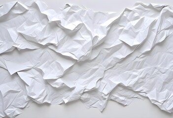 Fototapeta premium Crumpled white paper texture