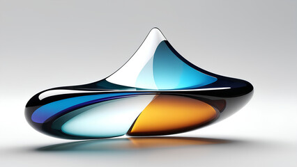 Fototapeta premium Abstract Glass Shapes in 3D Rendering