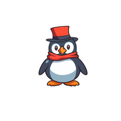 cute angry head face of penguin logo mascot vector illustration