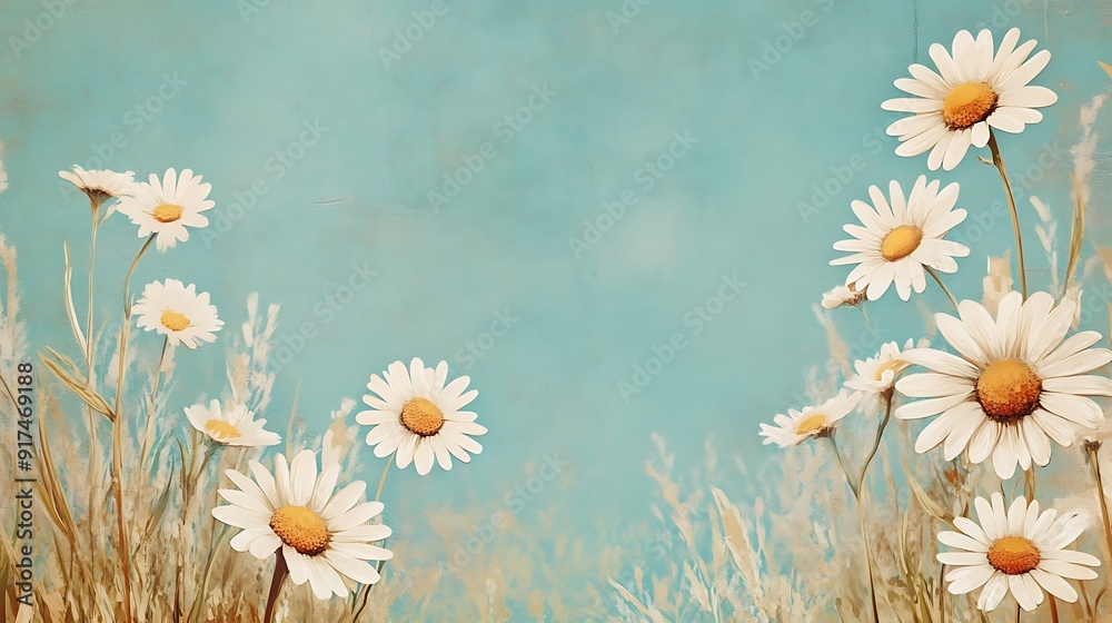 Wall mural botanical floral background