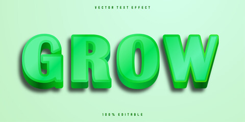 Grow 3d text style effect