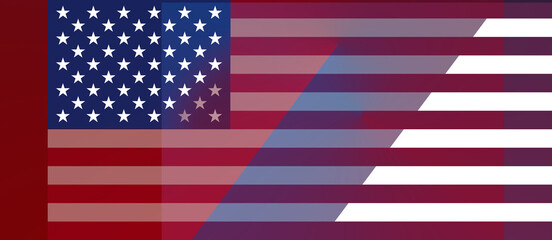 Obraz premium creative abstract background as the flag of the United States of America, USA