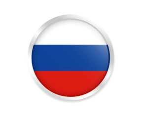 Fototapeta premium Flag of Russia. Round flag. Flag icon. Circle flag icon logo vector illustration EPS