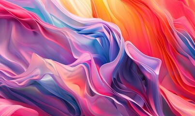 Obraz premium abstract wave background with smooth gradients bright colors dynamic elegant modern Generate AI