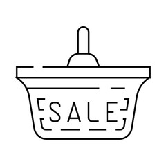 ceiling lamp sale line icon vector. ceiling lamp sale sign. isolated contour symbol black illustration