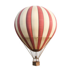 Obraz premium Vintage hot air balloon flying in the sky, cut out