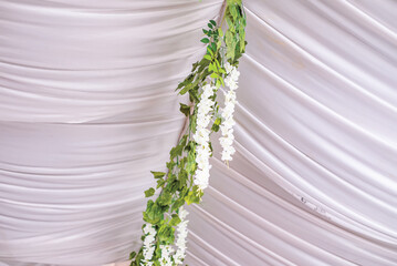 Wedding tent interior ceiling design in Indonesia