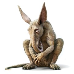 Fototapeta premium Aardvark Empathy emotion fantasy animal cartoon isolated whitebackground