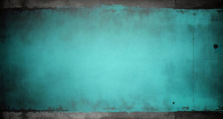 Obraz premium dark teal green grunge texture with grainy noise effect moody web banner background abstract graphic design 