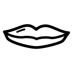 Lips Line Icon Vector Illustration 