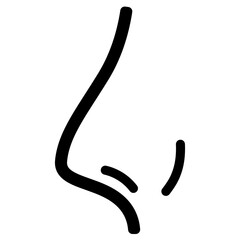 Nose Line Icon Vector Illustration 