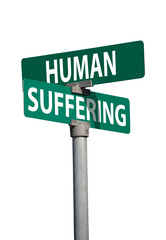 human suffering sign