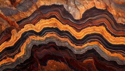 Obraz premium Banded iron mineral pattern illustration