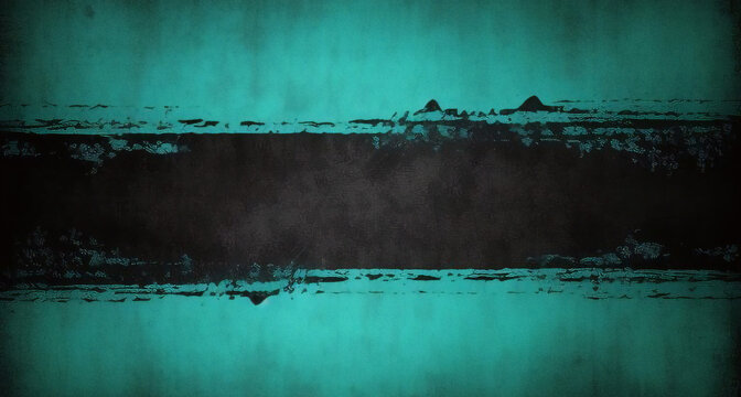 dark blue background texture with black vignette in old vintage grunge textured border design dark elegant teal color wall with light spotlight center	