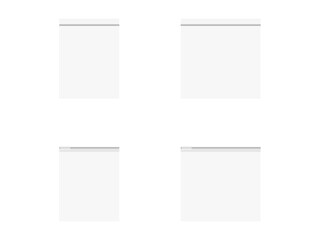 ジッパー付きビニール食料保存袋セット（フリーザーバッグ）：灰色