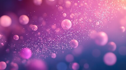 Abstract Pink and Purple Background with Blurred Circles and Glitter
