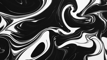 Fototapeta premium Black and white marbled paper background