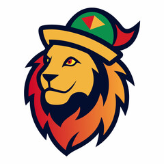 Creative Lion Head Mascot Logo in Vibrant Colors