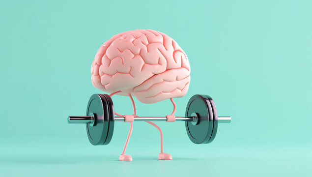 human brain lifting weight